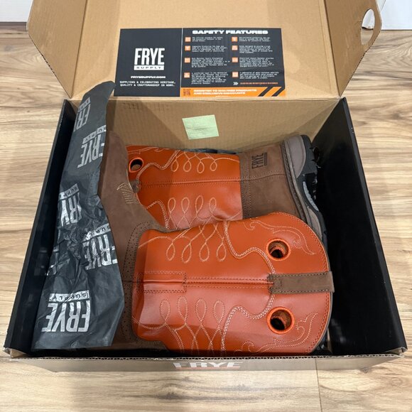 Frye Men's 10" Safety Crafted Wellington Western Work Boots - Steel Toe | New - Picture 2 of 16